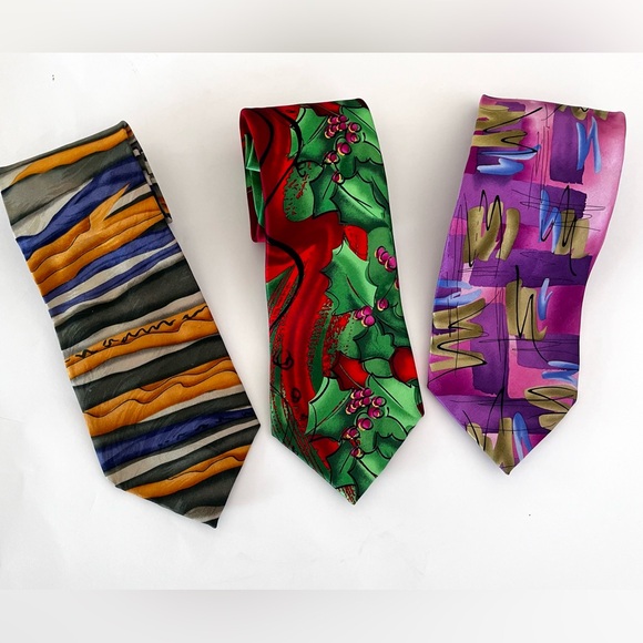 J.Garcia Lot of Three (3) Silk Ties
